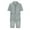 Gray, variant on Men Hawaiian Beach Sets 2 Piece Mesh Outfits Short Sleeve Button Down Shirts and Drawstring Waist Shorts Set Breathable Summer Outfits Sales of Today Black XXL
