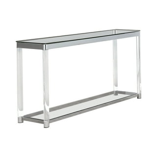 Walmart glass console table outlet