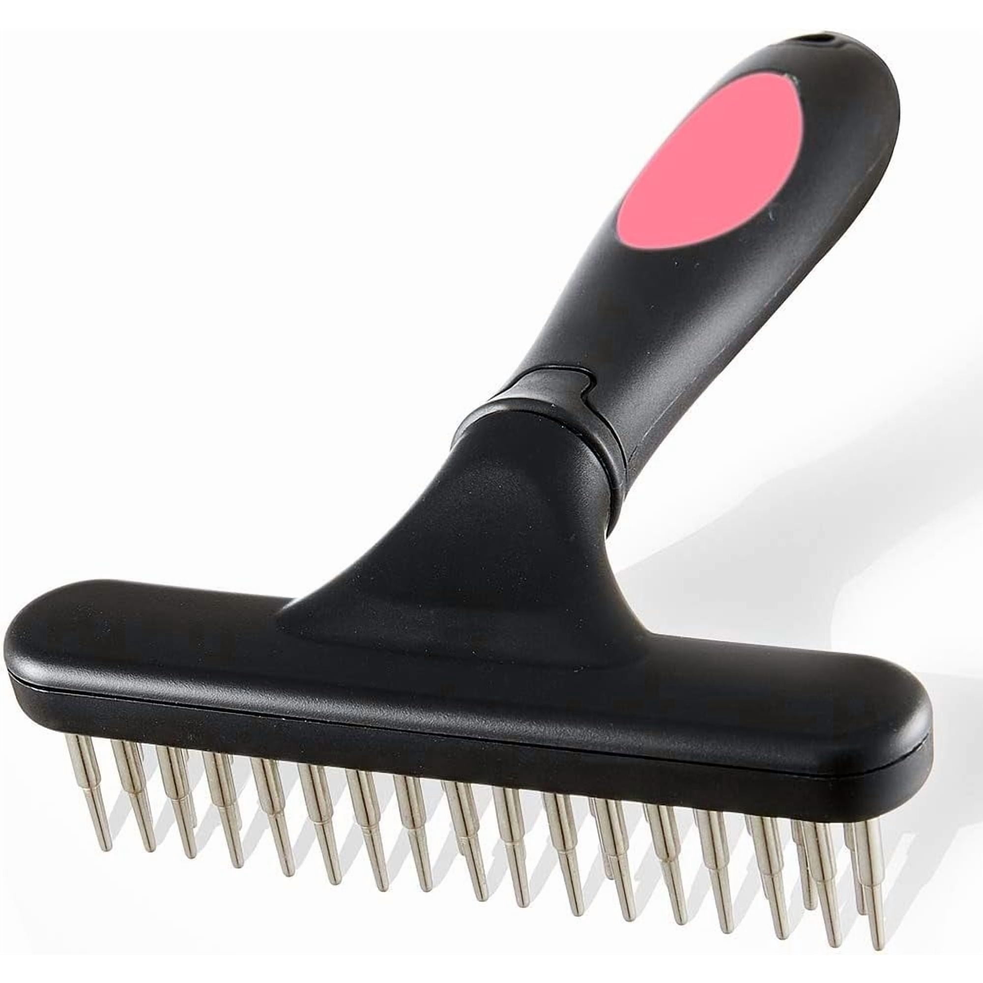 Kawihcie Double Row Pins Undercoat Rake for Dogs & Cats