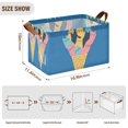 thumbnail image 7 of Yayeee Foldable Storage Basket for Shelves with Handles Waterproof Cloth Bins, Colorful Ice Cream Cat, 7 of 7