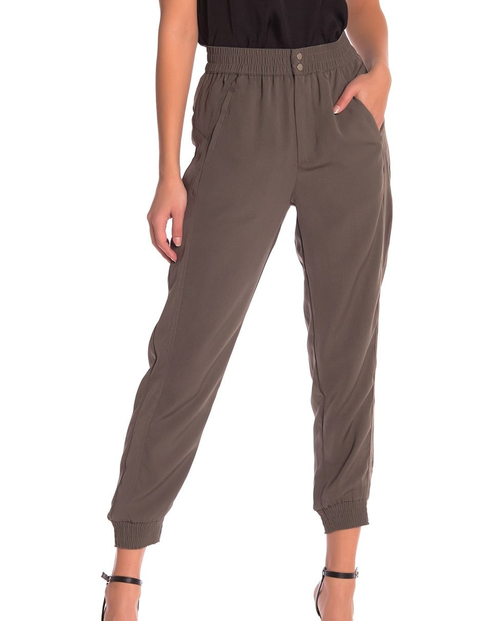 Elodie - Womens Pants Olive Large High Waist Woven Jogger L - Walmart ...