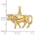 thumbnail image 3 of FB Jewels 14K Yellow Gold 3D Bull with Horns Pendant, 3 of 5