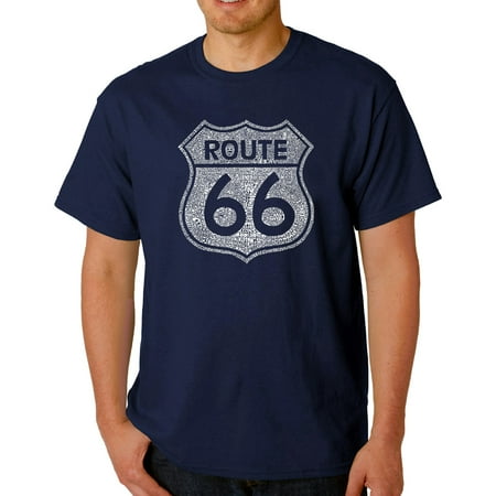 - Big Men's t-shirt - cities along the legendary route 66
