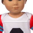 thumbnail image 4 of Vêtements de Poupée de Soccer Amusants - 2 Ensembles Uniforme de Sport pour Poupée de 18 Pouces, 4 of 10