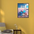 thumbnail image 2 of (JC192) Lleno Diamantes Flores Playa Fantasía en Un Jarrón Serie Flores Y Plantas Resina 30*40CM, 2 of 9