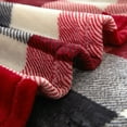 thumbnail image 4 of Mainstays Cozy Plush Throw Blanket, Red Plaid 50" x 60" All Ages, 4 of 5