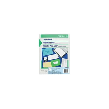 PRES-a-ply Laser Address Labels, 1 1/3 x 4, White, 1400/Box