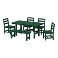 thumbnail image 2 of WestinTrends Ashore 6-Piece Outdoor HDPE Rectangular Patio Dining Table Set with Bench, Dark Green, 2 of 6