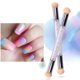 thumbnail image 4 of Vogacara Pluma de sombreado degradado de doble punta, 1 Uds., cepillo para puntear, cabezal de esponja, mango de diamantes de imitación, Juegos de manicura, 4 of 6