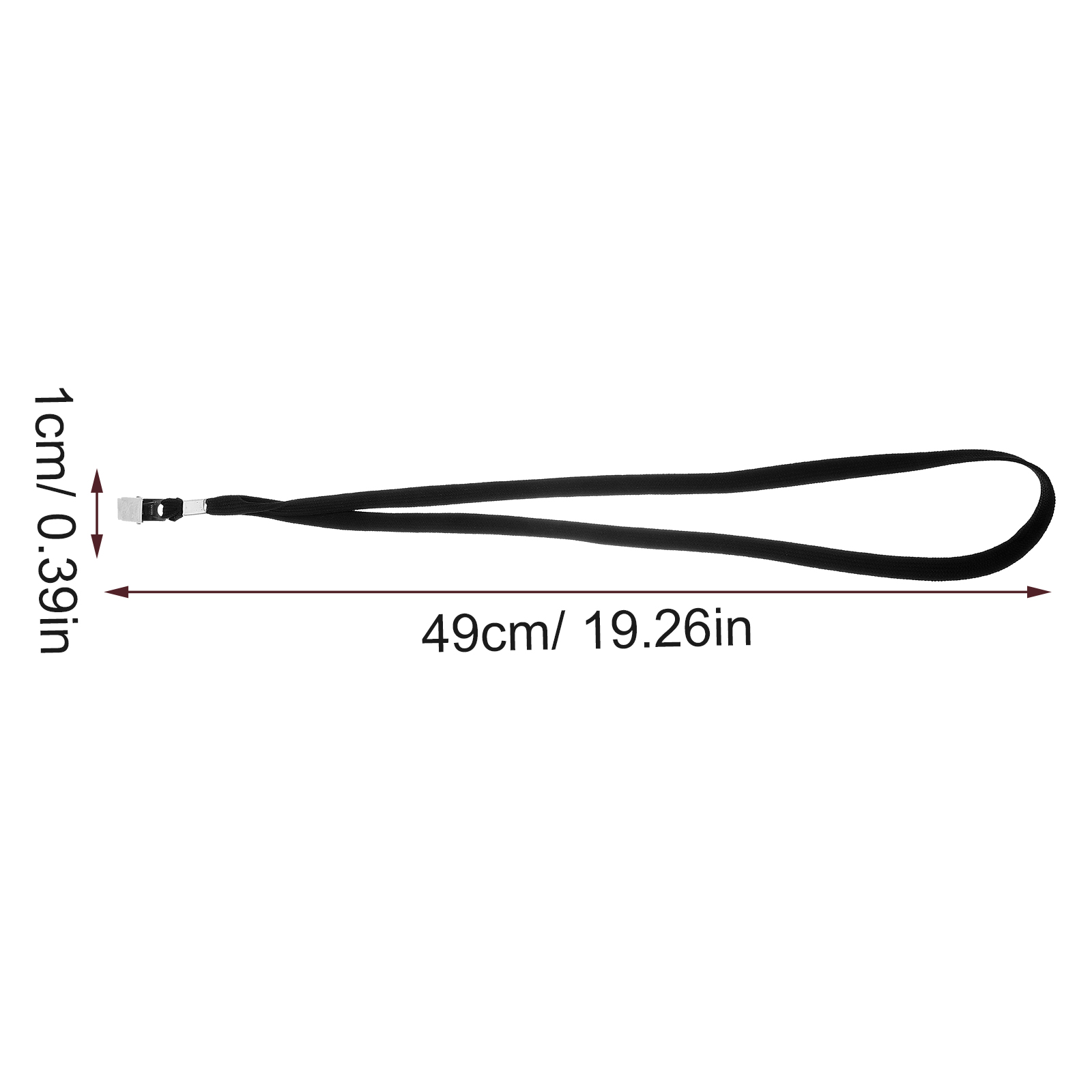 FENGGUIQU 50Pcs Black Neck Lanyards with Clips Multi Function for Daily Use