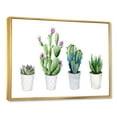 thumbnail image 3 of Designart 'Aloe Vera Cactus Succulent Home Plants In The Pots' Farmhouse Framed Canvas Wall Art Print, 3 of 5