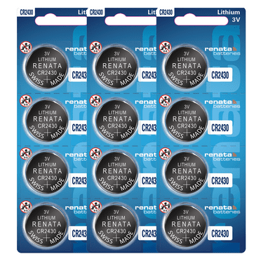 Renata CR2430 Batteries - 3V Lithium Coin Cell 2430 Battery (12 Count)
