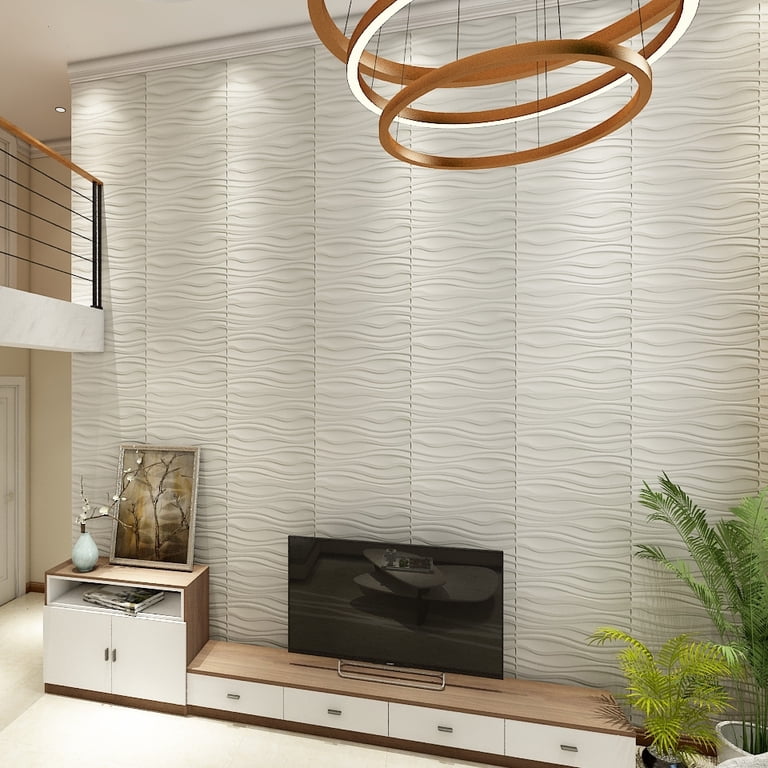Paneles De Pared Autoadhesivos 3D HASLED 30x30 Cm - Pack De 10, PVC, Para Baño, Cocina O Dormitorio