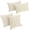 Natural, variant on Blazing Needles Double-corded Solid Twill Throw Pillows with Inserts (Set of 4)
