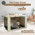 thumbnail image 5 of Polyester Dog Crate Cover - Windproof Pet Kennel Cover for 36 Inch Wire Crate, Light Tan, 5 of 5