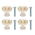 thumbnail image 1 of Juego de 4 manijas de puerta de gabinete de aleación de Zinc con cabeza de león, tirador de cajón sólido de dibujos animados antiguo moderno, hebilla Circular de un solo orificio, mano, 1 of 8