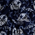 thumbnail image 3 of NFL Dallas Cowboys 58" 100% Polyester Fleece Sports Logo Fabric By the Yard, Blue, 3 of 10