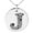 Silver, variant on Stainless Steel Letter J Initial Dotted Monogram Engraved Small Medallion Circle Charm Pendant Necklace