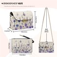 thumbnail image 6 of TSOVTHRID Purple Daisy Butterfly Beige Print Crossbody Bag Women's Shoulder Handbag, Cell Phone Purse, PU Leather Crossbody Handbags Purses with Chain Strap, 6 of 7