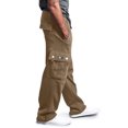 thumbnail image 4 of Awdenio New Arrivals Pants for Men Cargo Sweatpants Rope Loosening Waist Solid Color Pocket Trousers Loose Sports Trousers, 4 of 5