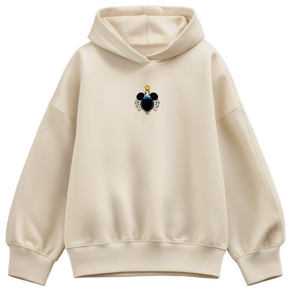 Disney - Mickey Head Bday Hat Oversized Fleece Hoodie Sweatshirt