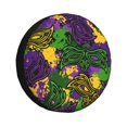 thumbnail image 1 of Fotbe Mardi Gras7 Funda de Llanta de Repuesto con Estampado, Engrosada, Ajuste Universal para Jeep, Remolque, RV, SUV, Camión-14 inch, 1 of 6