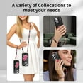 thumbnail image 6 of TECH CIRCLE Wallet Case for iPhone 13 ,PU Leather Flip Protective Stand Flowers Floral Women Girls Case Card Holder Wristlet Mirror Shoulder Purse Case for iPhone 13 6.1" 2021,Black, 6 of 10