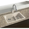 thumbnail image 2 of Transolid Aversa SilQ Granite 33-in. Drop-in Kitchen Sink with 3 BCD Faucet Holes in Cafe Latte, 2 of 7
