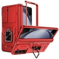 thumbnail image 2 of Elegant Choise Case for Samsung Galaxy Z Fold 5 5G Shockproof Pone Cover with Slide Camera Lens Protector and Ring Stand, Red, 2 of 20