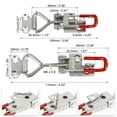 thumbnail image 2 of Unique Bargains 2pcs Stainless Steel Car Adjustable Toggle Clamp Latch Lock Hasp with Hole 100Kg 220Lbs, 2 of 4