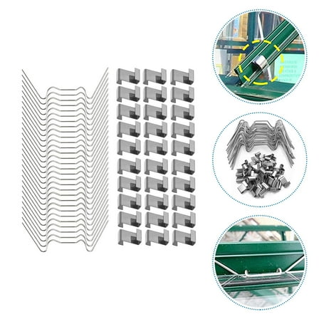 HOOWIFFY Stainless Steel Greenhouse Glass Fixing Clips for Plant Support