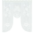 thumbnail image 2 of Vintage Lace Coffee Curtain | 41x47 Inch Window Scarf | Half Shade Sheer Panel for Kitchen, Bedroom, Living Room Lace Curtain with Romantic Design, 2 of 3