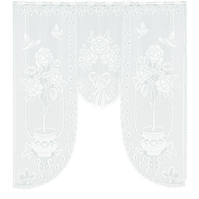Vintage Style Lace Coffee Curtain Kitchen Curtain Vintage Style Window Scarf