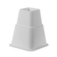 Adjustable White Bed Risers Furniture Riser Lifts in 8, 5, 3 Inches