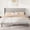 Beige, variant on Frostbloom Queen Size Platform Bed Frame, Linen Upholstered Wingback Headboard, Beige
