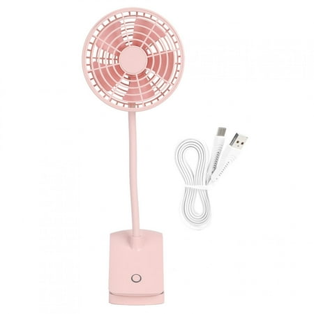 

Pink USB Rechargeable Clip-On Desk Fan - Mini Portable for Desktop Car Office Use