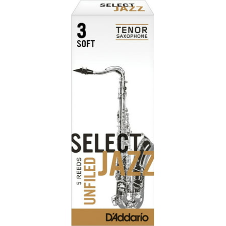Rico Select Jazz Unfiled Bb Tenor Sax Reeds 3 Soft Strength, 5 (Best Tenor Sax Reeds For Jazz)