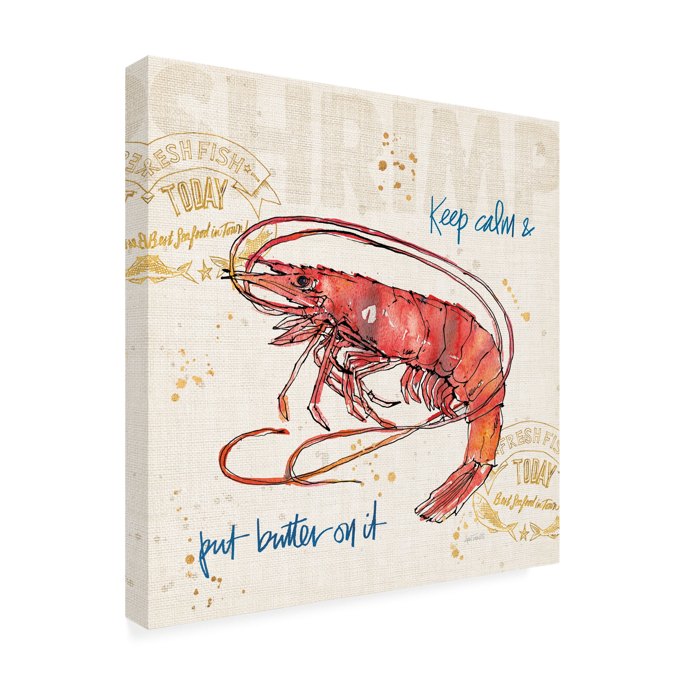 Anne Tavoletti 'Coastal Catch IV' Canvas Art