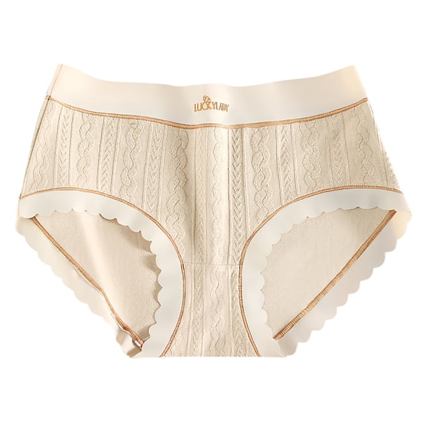 Calzoncillos hipster Gibobby mujeres algodón ahuecado levantan nalgas bragas breves beige M