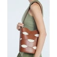 thumbnail image 3 of Free Assembly Women's Maria Cut Out Bucket Bag, Cognac/Cream, 3 of 7