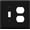 Black, variant on Enerlites Combination Toggle Light Switch and Duplex Outlet Wall Plate Cover, Standard Size 2-Gang 4.50" x 4.57", UL Listed, 881121-W, White
