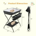thumbnail image 3 of Costway Baby Infant Changing Table Folding Diaper Station Nursery with Storage Black, 3 of 10