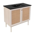 thumbnail image 4 of Classe 36 in. White Oak Bathroom Vanity With Black, 3-Hole Ceramic Sink Top, 4 of 8