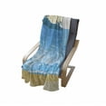 thumbnail image 4 of Beach Soft Flannel Fleece Throw Blanket, Summer Vibes Girl near the Sea Shore Ocean Palms Waves Sunny Art Print, Cozy Plush for Indoor and Outdoor Use, 50" x 70", Slate Blue Sky Blue, by Ambesonne, 4 of 6