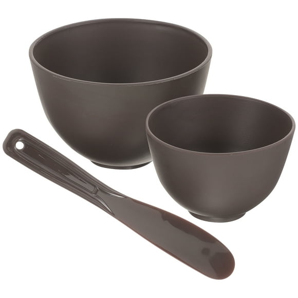 BRIGHTFUFU 1 juego de máscara de recipiente de silicona de cera de cera antiadherente con máscara de tazón de derretimiento con pegatina.