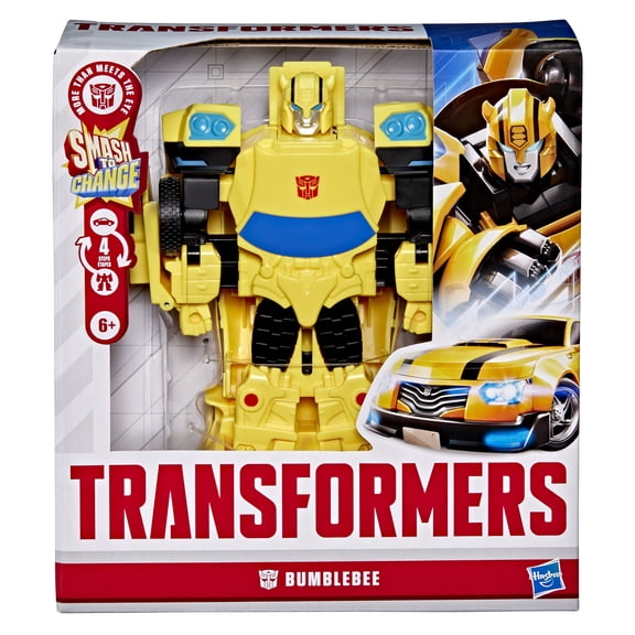 Transformers Toys Smash Changers Bumblebee Action Figure, 6