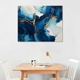 thumbnail image 2 of PIKWEEK  Marble Modern Luxury Blue 33 Canvas Art - Home Decor Wall Art Print Poster Painting Large  16x12in, 2 of 4