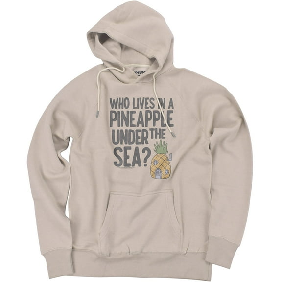 Spongebob Pineapple Under The Sea Official Premium Ultrasoft Tri-Blend Hoodie (X-Large) Sand