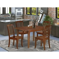 East West Furniture Dining Room Set Mahogany, MLDA5-MAH-W