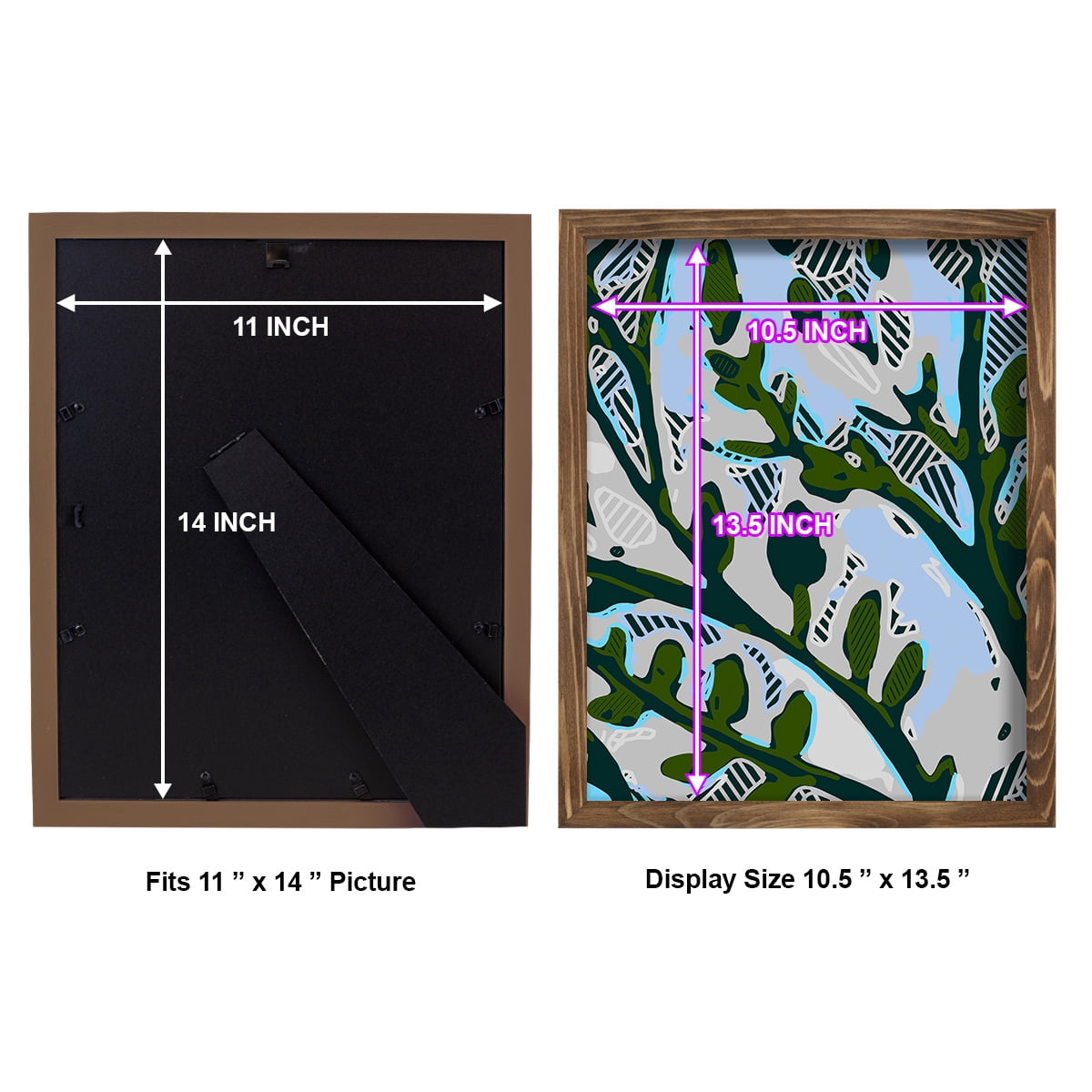 Abstract Tree Limbs II -Framed Print w/glass-Walnut